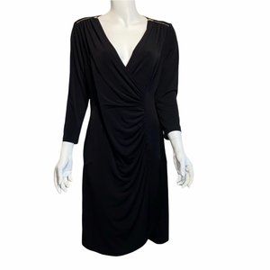 Calvin Klein Black Dress Size 12 v neck Rushed